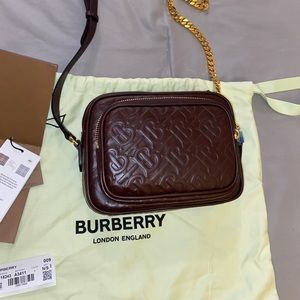 Burberry Embossed Monogram Camera Bag. NEW!